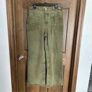 We The Free Khaki Wide-Leg Trousers